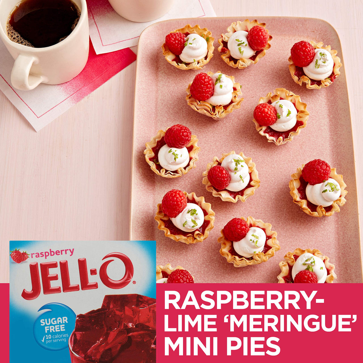 Jell-O Raspberry / 0.3 Ounce (Pack of 24) / 24 Gelatin