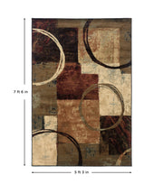 Oriental Weavers 5'3" x 7'7" (5'3" x 7'6" Rectangle) / Brown, Black / Contemporary/Casual Area Rugs