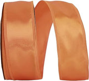 Reliant Ribbon Dyna Satin Ez Wired Edge Ribbon, 2-1/8 Inch X 50 Yards, Tangerine