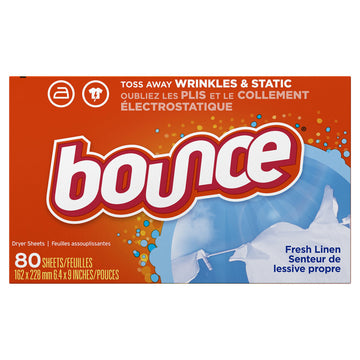 Fabric Softener Dryer Sheets by Bounce – 80 Count (Pack of 3), No Color, Pack of 3, Model BOUNCE SHT FL 9/80 USE