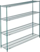 Nexel Wire Shelving, Green Epoxy, 72" W X 18" D X 74" H