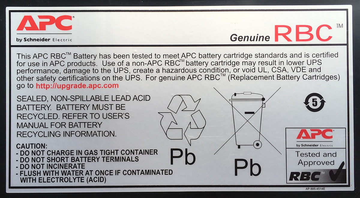 Genuine UPS Replacement Battery for BK by APC – RBC2, Lead Acid, black, Model RBC2