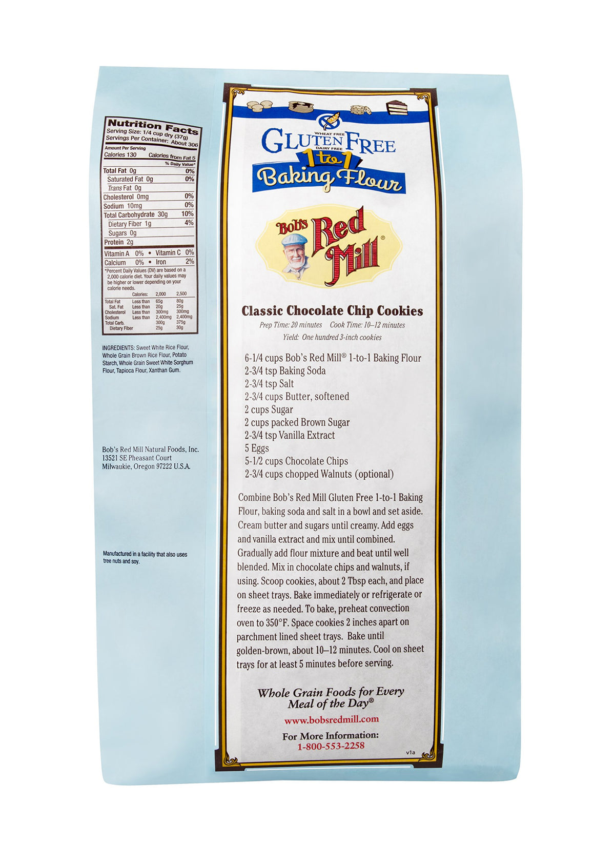 Gluten Free 1-to-1 Baking Flour by Bob's Red Mill – 400 Ounce (Pack of 1), Model 1601B25