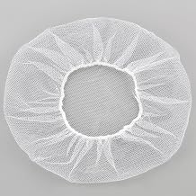 Global Industrial Nylon Hairnet, 24", Honeycomb, White, 100/Bag