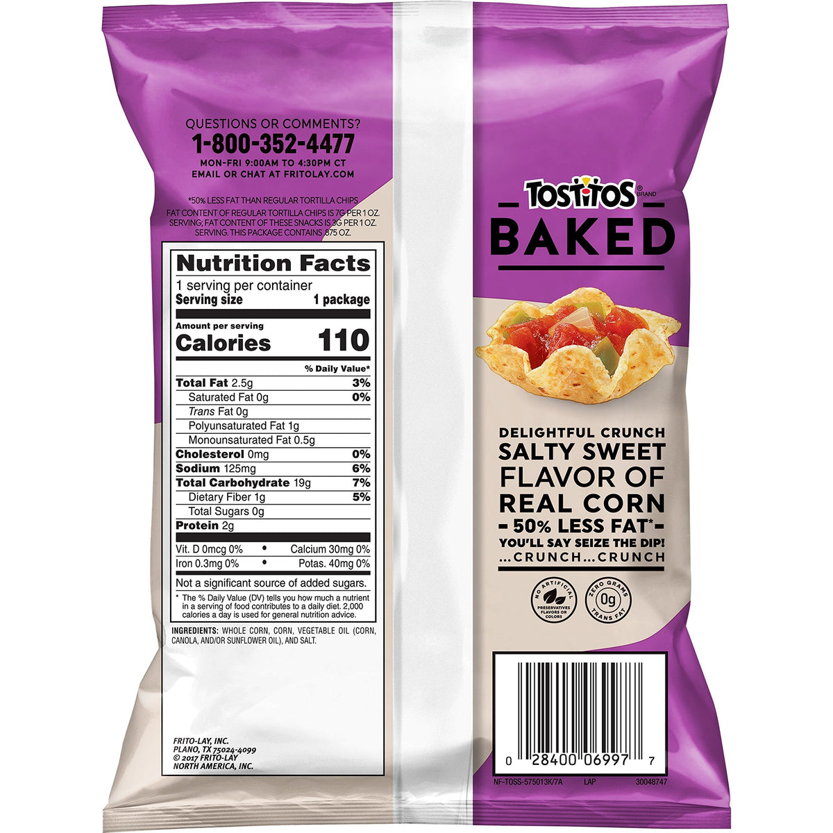 Tostitos Oven Baked Scoops / 0.88 Ounce (Pack of 72) / 72 Count Tortilla