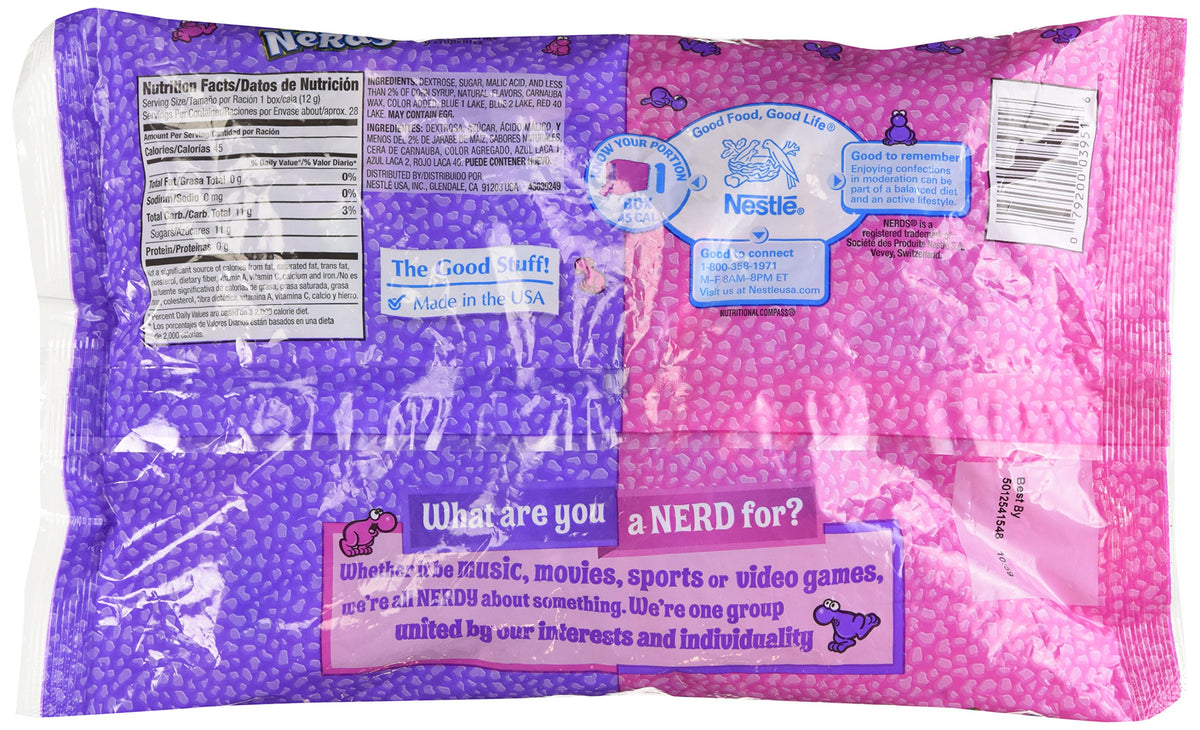 Wonka Grape & Strawberry - 10 oz by Nerds – 12 Ounce (Pack of 1), Basic, Model NS-846