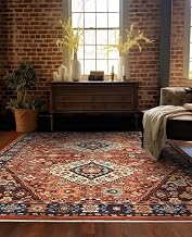Oriental Weavers Lilihan Wool Blend Area Rug - 2061V - 6'7" x 9'6" - in Red/Blue - Vintage Inspired, Wool Blend, Dining, Living Room Rug