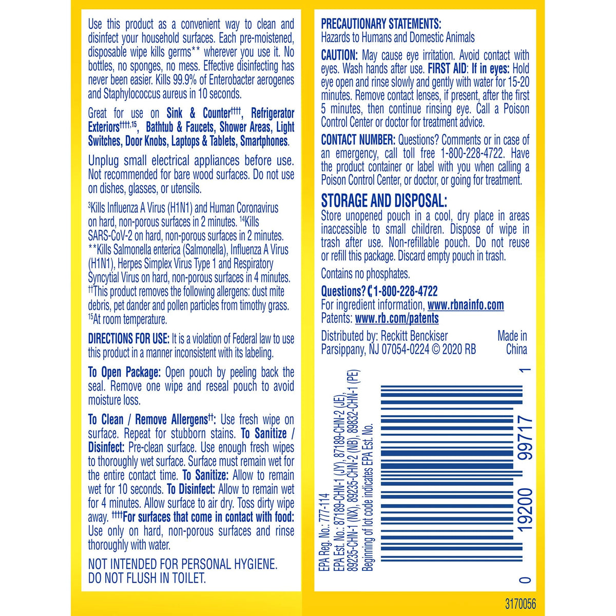 Lysol 1 Count (Pack of 15) / 15.0 / 15 Disinfectant Wipes