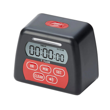 Taylor 5282798 Plastic Kitchen Timer, 4 3/4" Wide, Black