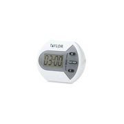 Taylor 5806 Plastic Kitchen Timer, 2 3/4" Wide, White