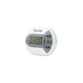 Taylor 5806 Plastic Kitchen Timer, 2 3/4" Wide, White