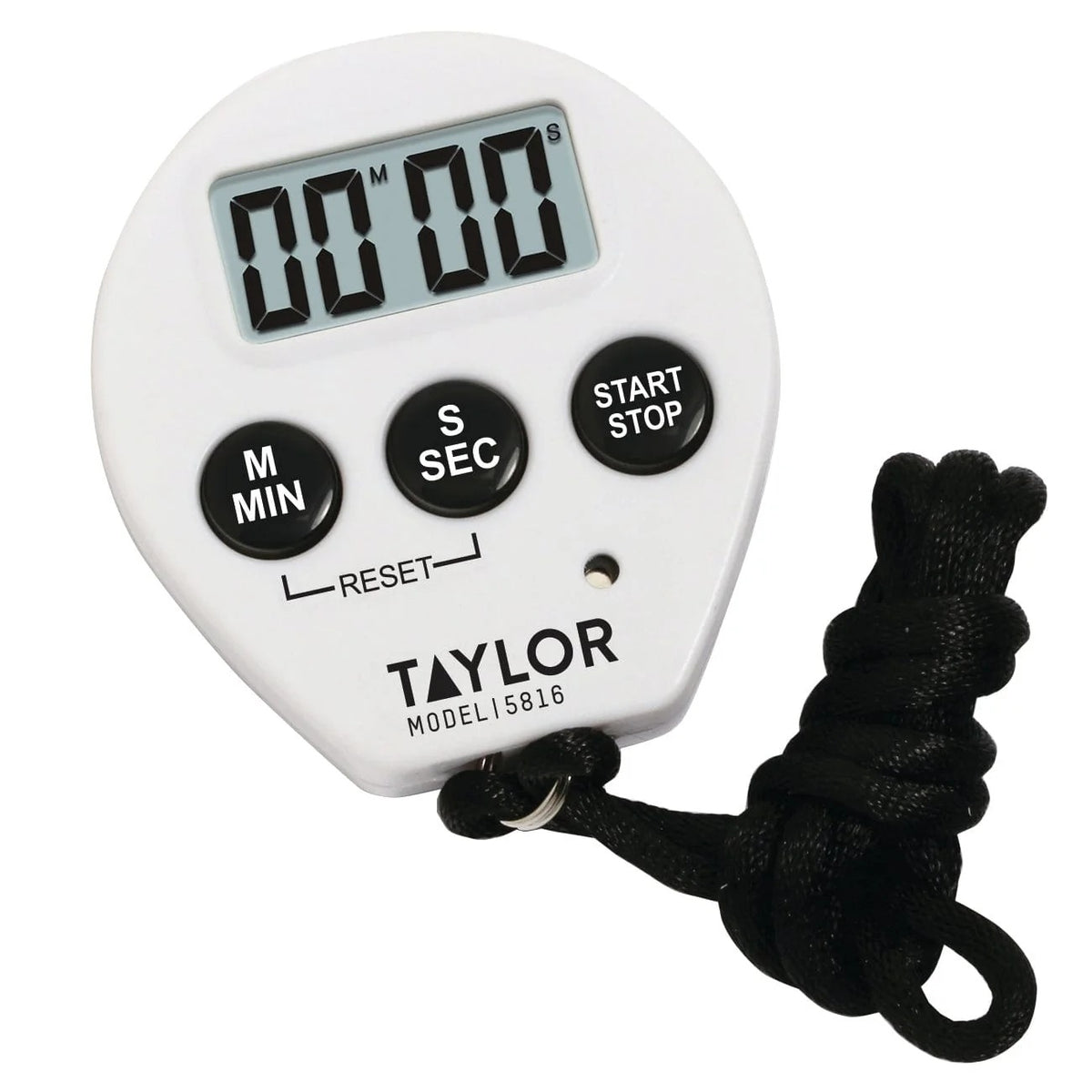 Taylor 5816N Plastic Timer Stopwatch, 2 1/4" Wide, White - Default Title