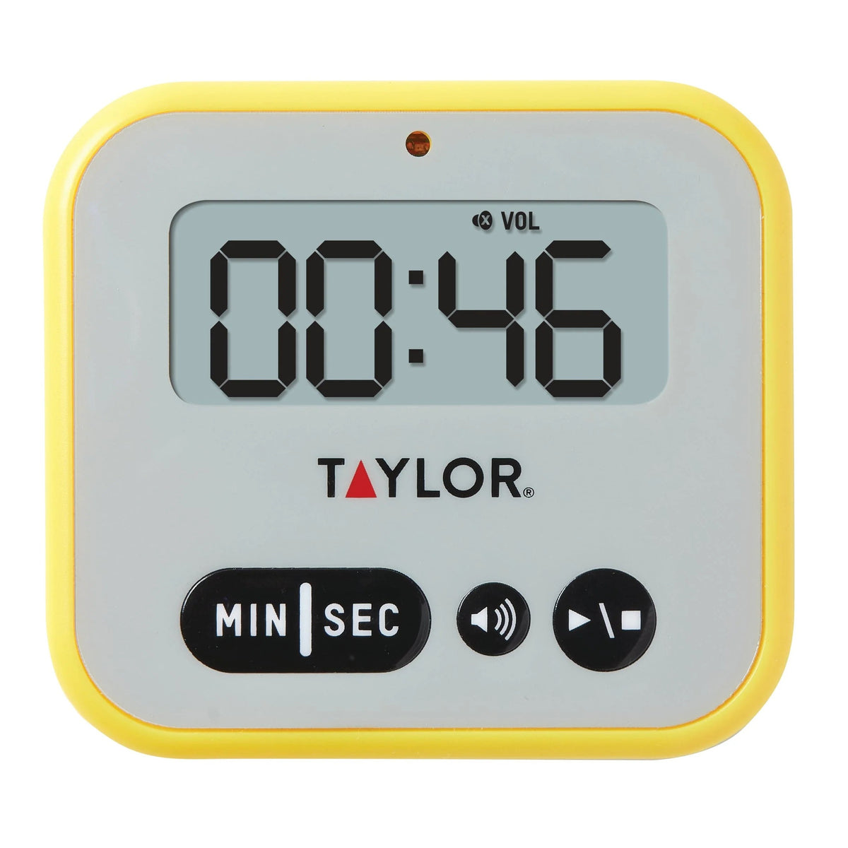 Taylor 5817FS Plastic Kitchen Timer, 3 3/8" Wide, Yellow - Default Title