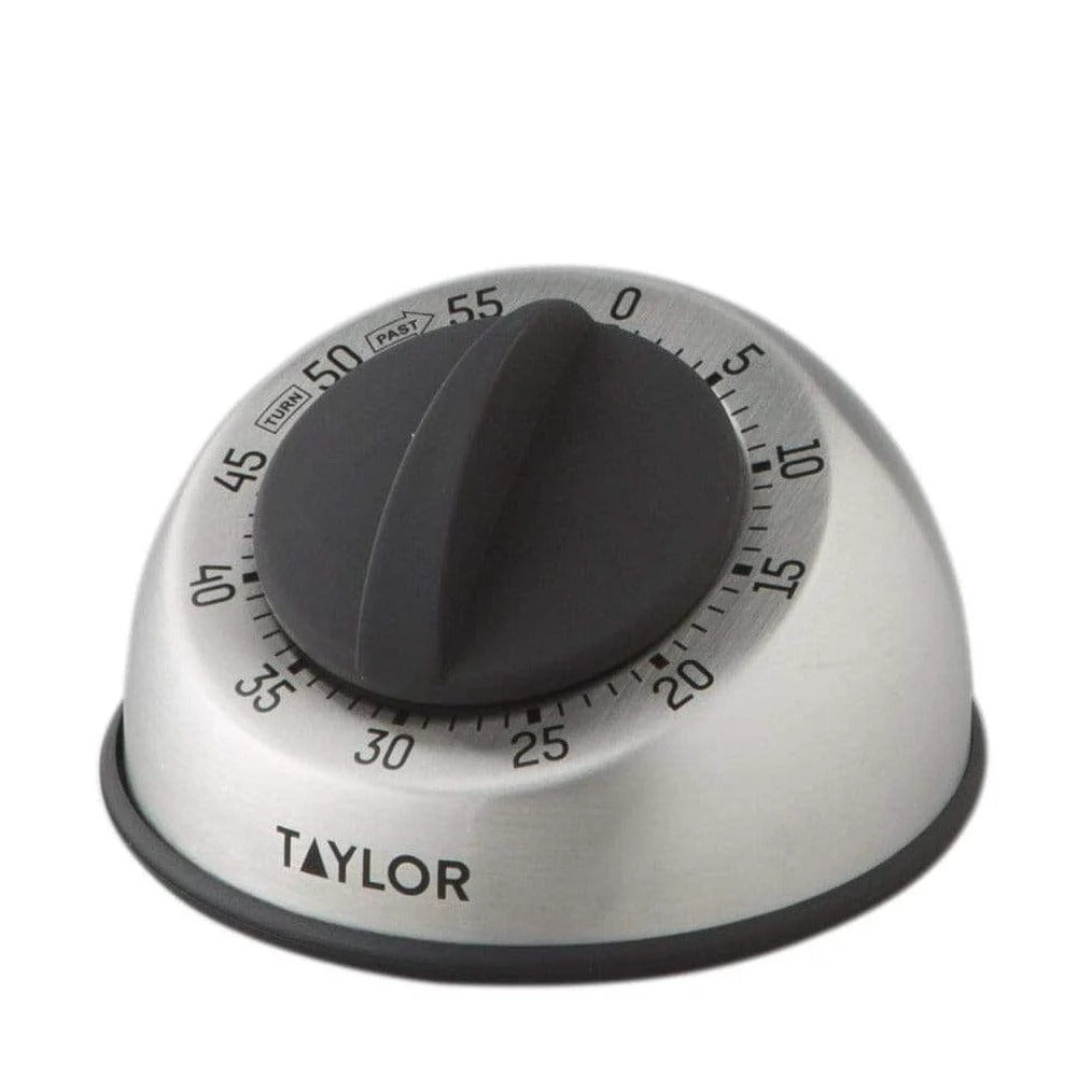 Taylor 5830 Stainless Steel Kitchen Timer, 4" Wide, Silver - Default Title