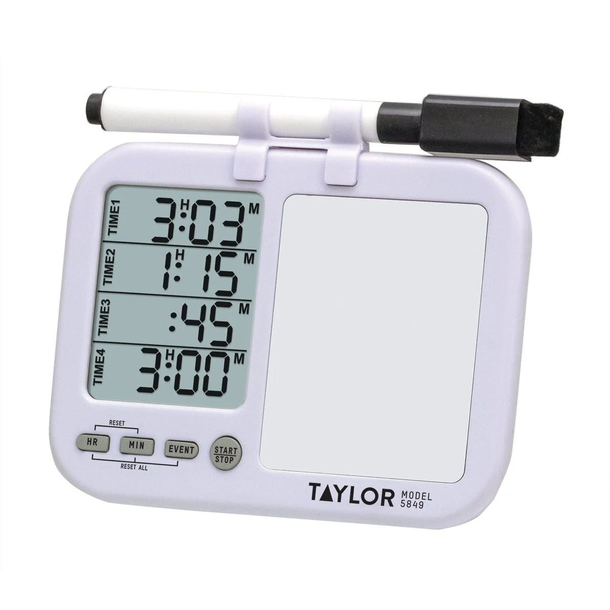 Taylor 5849 Plastic Channel Timer, 4 1/2" Wide, White - Default Title