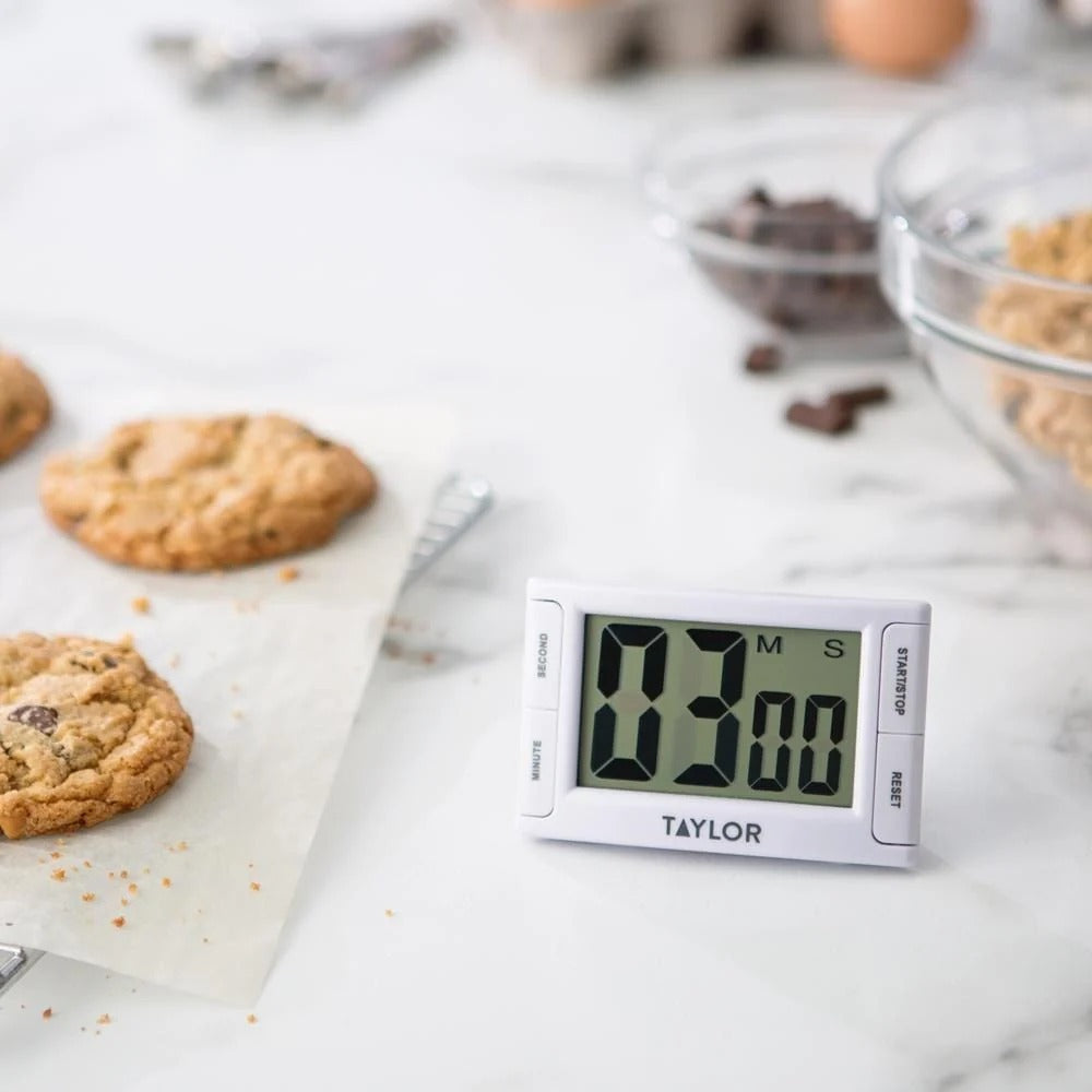 Taylor 5896 Plastic Kitchen Timer, 3 3/4" Wide, White - photo 2