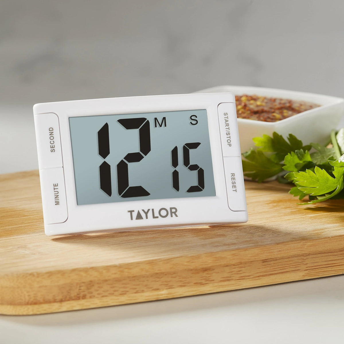 Taylor 5896 Plastic Kitchen Timer, 3 3/4" Wide, White - photo 4