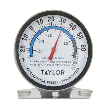Taylor 5981N Stainless Steel Freezer Thermometer, 2 1/8" x 2 5/8", Silver - Default Title