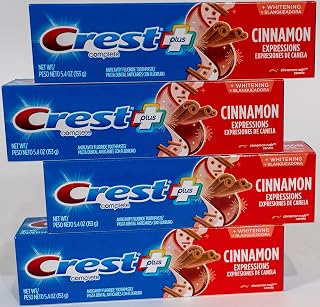 Crest Plus Complete + Whitening Cinnamon Rush Expressions 5.4 oz (4 Pack) 5.4 Ounce (Pack of 4)