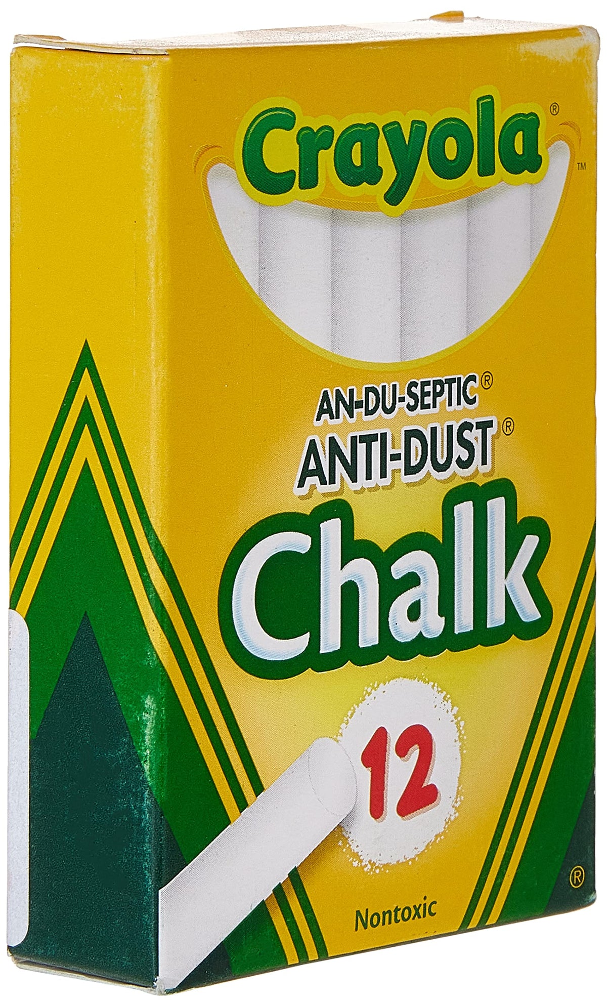 Chalk 12ct by Crayola – 12 Count (Pack of 1), Gypsum, White, Model 50-1402
