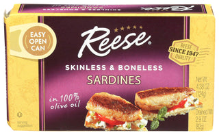 Skinless and Boneless Sardines in 100% Olive Oil by Reese – 4.38 Ounce (Pack of 10), Pack of 10, Model KHR-230