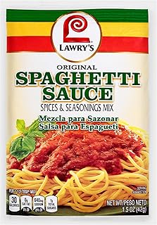 Lawry's Original Spaghetti Sauce Spices & Seasonings Mix, 1.5 oz (Pack of 12)