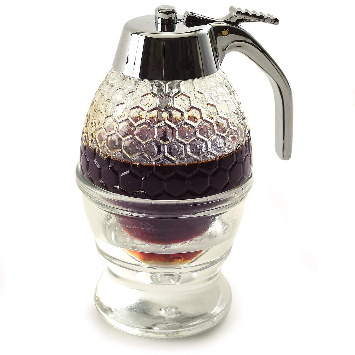 Honey/Syrup Dispenser by Norpro – 5.75in/14.5cm, 8.0 ounces, Glass, Clear
