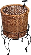 1-Tier Round Willow Basket Display with Sign Clips