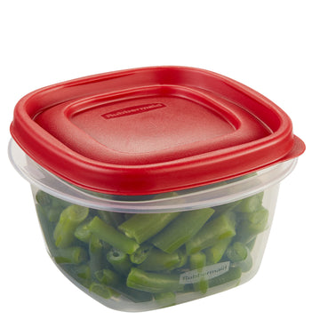 Easy Find Lids Food Storage Container by Rubbermaid – 2 Cup, 473.0 milliliters, Plastic, Red, Model FBA_405306