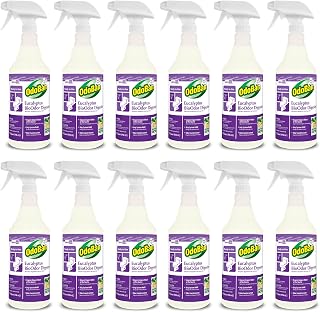 OdoBan Professional Cleaning Ready-to-Use BioOdor Digester Harsh Aroma Counteractant, Made in the USA, Eucalyptus Scent, 12-Pack, 32 Ounce Sprays Each