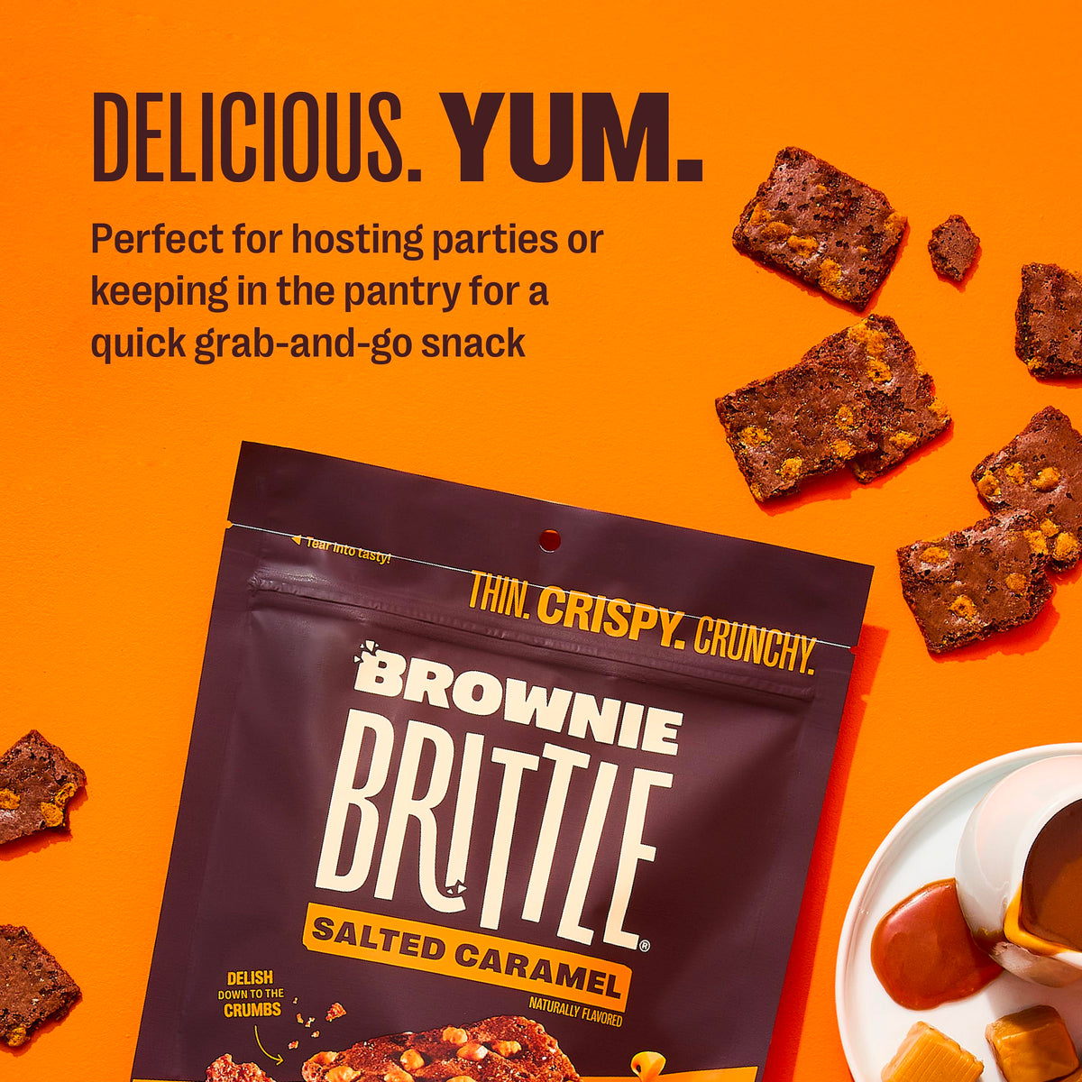 Brownie Brittle Salted-Caramel / 5 Ounce (Pack of 6) / 1 Brittle