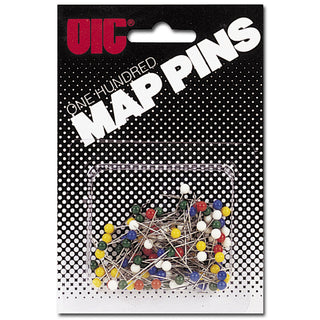 Map Pins by Officemate – Assorted Colors, Model 30060