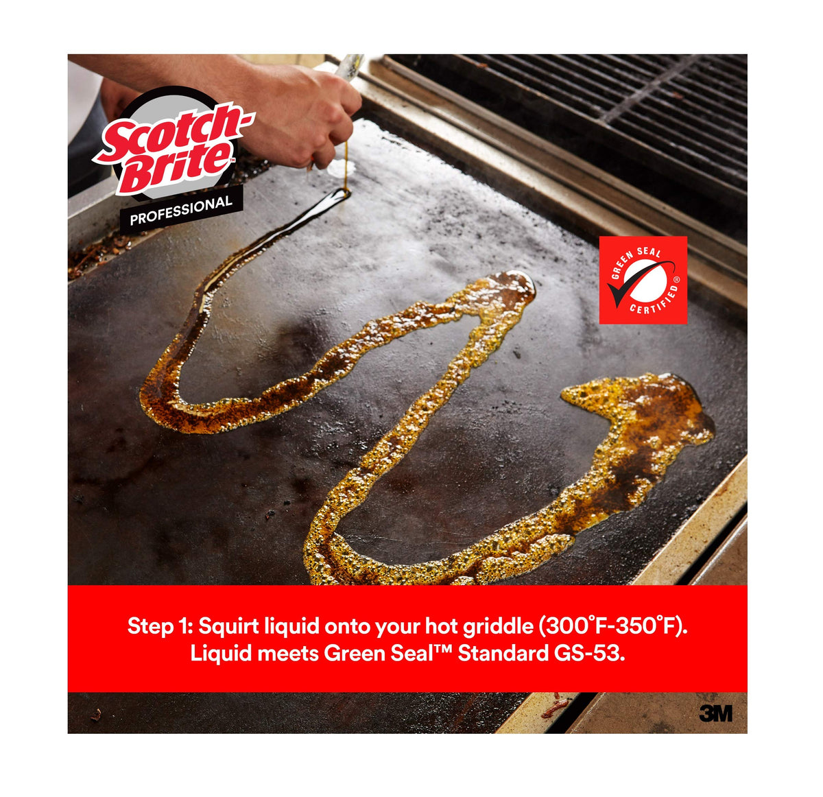 Scotch-Brit Quick Clean Griddle Cleaning System Starter Kit by 3M – 1 Count (Pack of 1), Nonstick coating, White