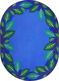 Joy Carpets Breezy Branches Area Rug in Color Multi, 7'8" x 10'9" Oval
