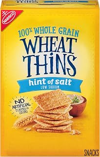 Wheat Thins Hint of Salt Whole Grain Low Sodium Crackers, 9.1 oz