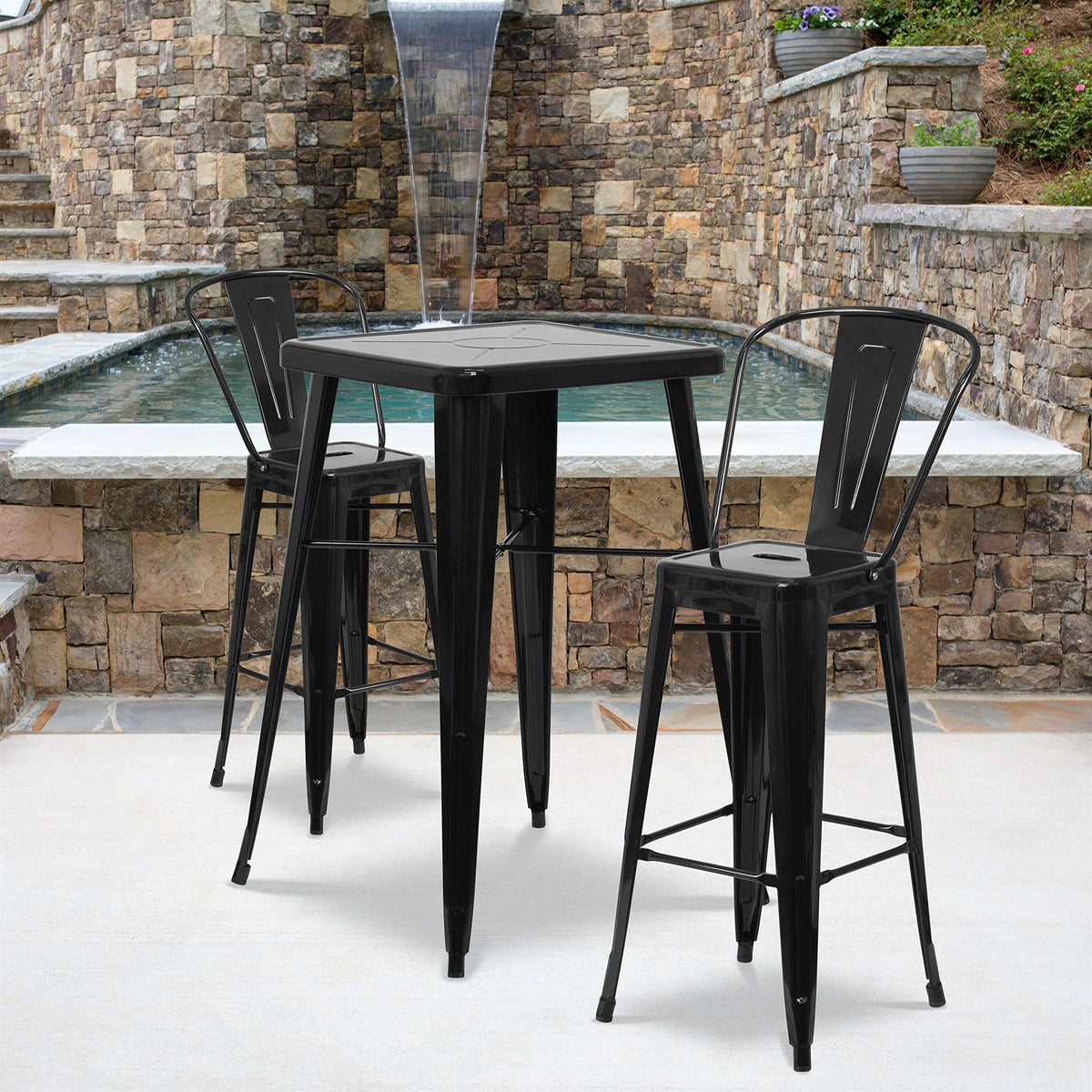 Flash Furniture Red / 40 x 27.75 x 27.75 / Contemporary Bar Sets