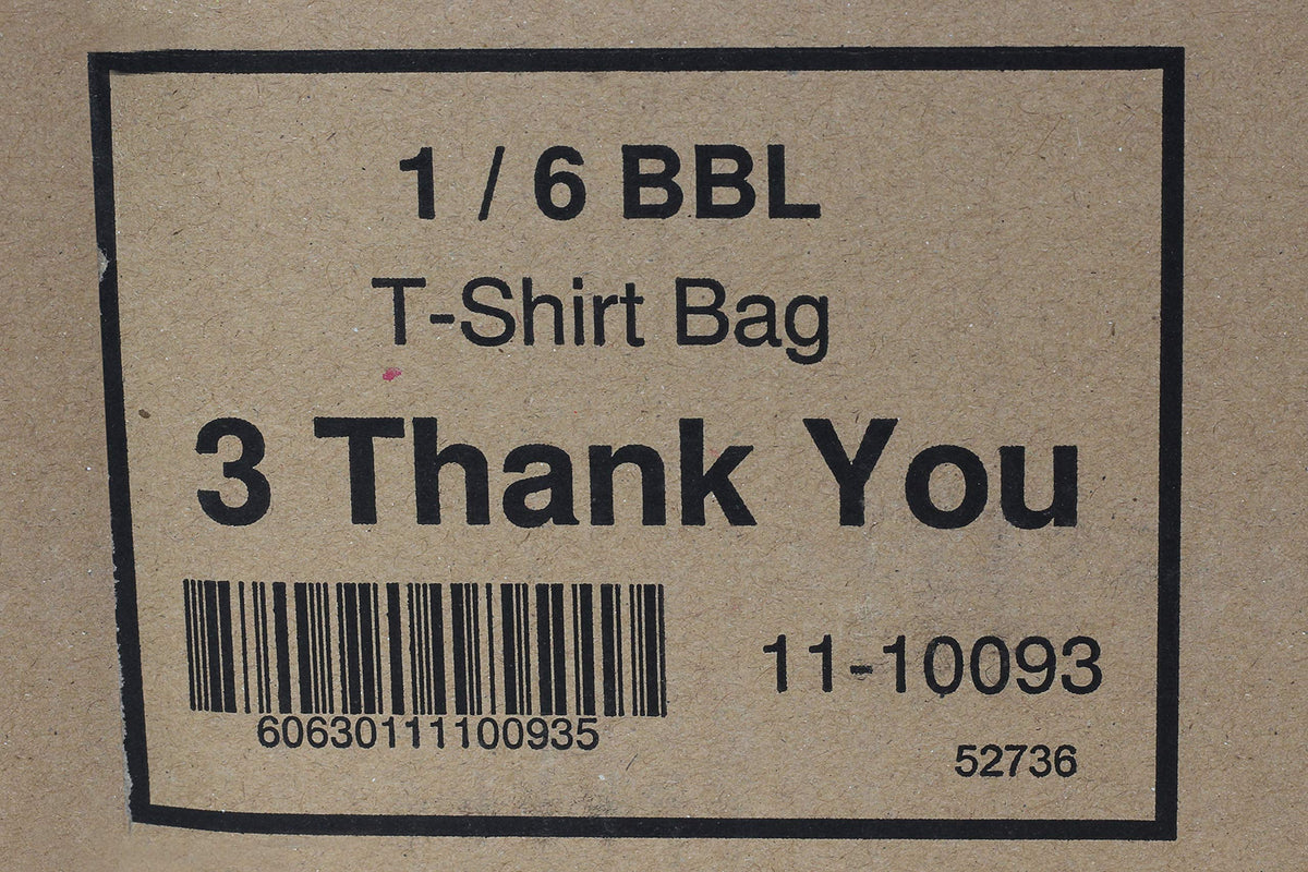 Thank You T-Shirt Bags – 11.5x6.5x21, 1000 case Pack