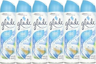 Glade Aerosol,8 Ounce. (Clean Linen, Pack - 6)