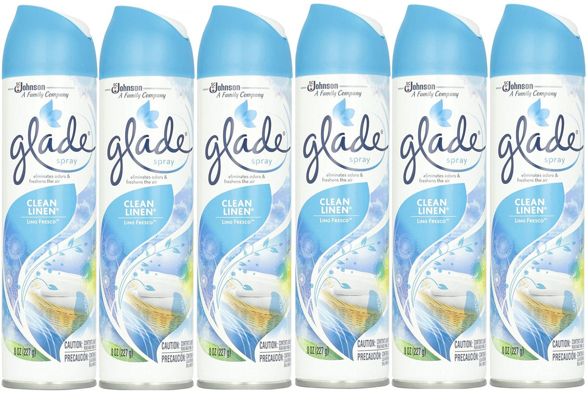 Aerosol,8 Ounce. (Clean Linen, Pack - 6) by Glade – Pack of 6, Model 046500733321