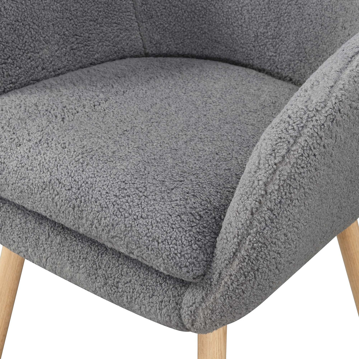 Convenience Concepts Sherpa Gray / Chair / (L) 25.25 in. x (W) 26.75 in. x (H) 33.5 in. Chairs