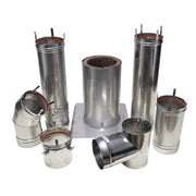 Universal 6" Horizontal Vent Kit - Category III by Mr. Heater – 6 inch fitting, Stainless Steel, Silver, Model F102861