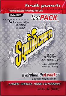 Sqwincher 015305-FP Fast Pack Liquid Concentrate Packet, 6 oz, Red, Standard (Pack of 50)