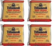 Tillamook Sharp Cheddar Cheese 12 Thick Slices, 12 OZ (Pack of 4)