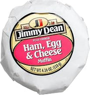 Jimmy Dean Frozen Ham Egg Cheese Muffin Sandwich, 4.9-Ounce Sandwiches (Pack of 12)