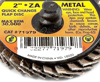 Forney 71979 2-Inch 80 Grit Quick Change Twist Lock Mini Abrasive Flap Disc