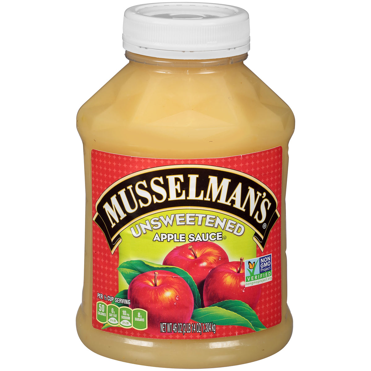 Musselmans Unsweetened / 48 Ounce (Pack of 8) / 1 Applesauce