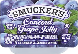 Smuckers Concord Grape Jelly, 0.5 Ounce -- 400 per case.