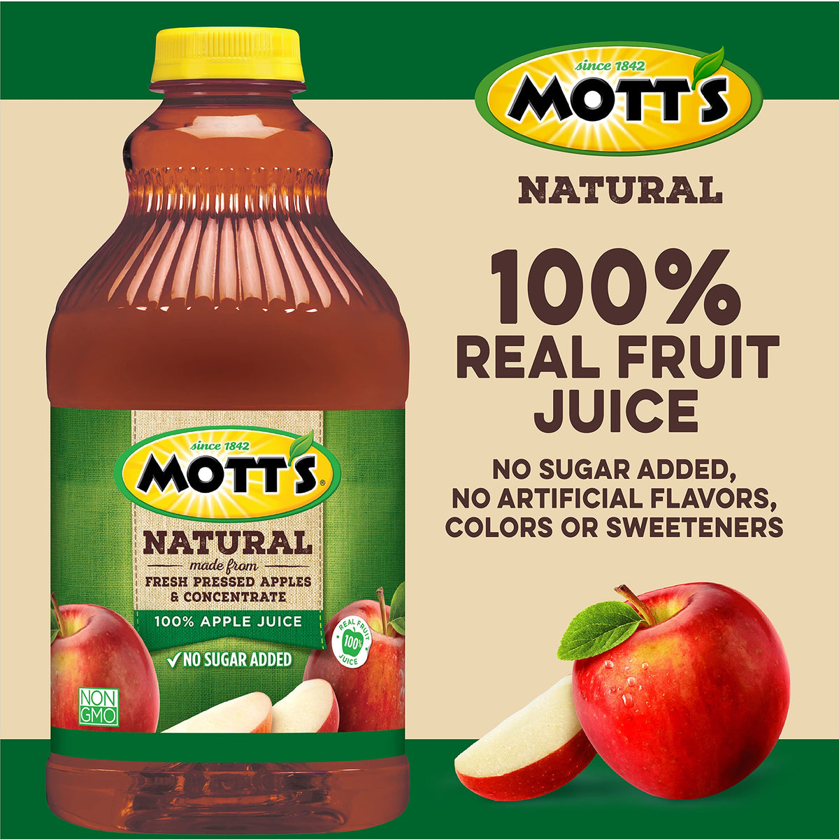Apple Juice by Mott's – 64 Fl Oz (Pack of 8), Pack of 8
