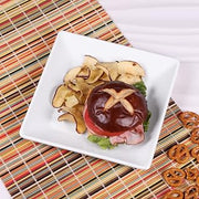 Elite Global Solutions D99SQ-W Square Plate, 9" sq. x 1" h., Melamine, White (Pack of 6)