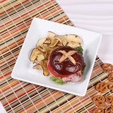Elite Global Solutions D99SQ-W Square Plate, 9" sq. x 1" h., Melamine, White (Pack of 6) | Dishwasher safe, Shatterproof, Restaurant service, Great for Entrees, Salads, Desserts and Appetizers